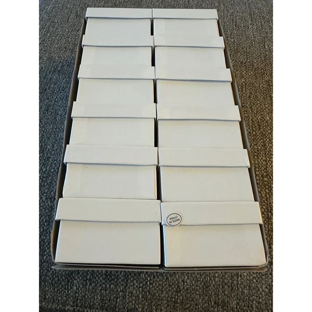 ULine Black Velvet Jewelry necklace Box with‎ White Outer Box Lot of 12 NIB